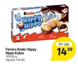 Fakta Tyskland Ferrero Kinder Happy Hippo Kakao tilbud