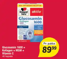 Fakta Tyskland Glucosamin 1600 + Kollagen + MSM + Vitamin C 40 kapsler tilbud