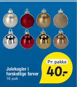 Fakta Tyskland Julekugler i forskellige farver tilbud