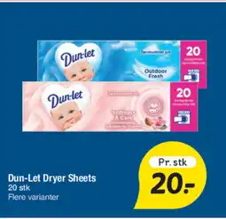 Fakta Tyskland Dun-Let Dryer Sheets tilbud