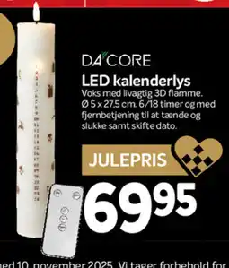 Din Isenkræmmer DA CORE LED kalenderlys tilbud