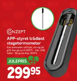 Din Isenkræmmer Conzept app-styret trådløst stegetermometer tilbud