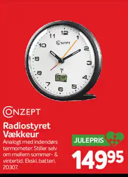 Din Isenkræmmer Conzept radiostyret vækkeur tilbud
