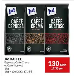 Nielsen's Discount JA! KAFFEE, DKK 130 tilbud