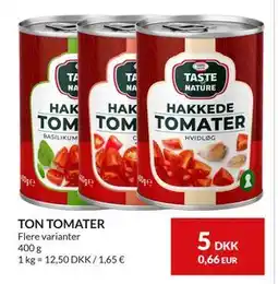 Nielsen's Discount TON TOMATER, DKK 5 tilbud
