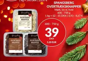 Nielsen's Discount SPANGSBERG OVERTRÆKSKNAPPER, DKK 39 tilbud
