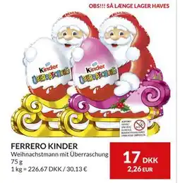 Nielsen's Discount FERRERO KINDER, DKK 17 tilbud