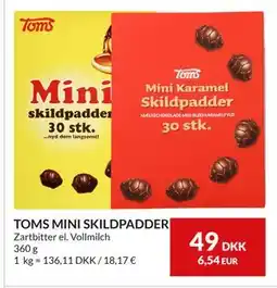 Nielsen's Discount TOMS MINI SKILDPADDER, DKK 49 tilbud