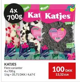 Nielsen's Discount KATJES, DKK 100 tilbud