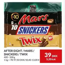 Nielsen's Discount AFTER EIGHT / MARS / SNICKERS / TWIX, DKK 39 tilbud