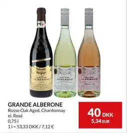 Nielsen's Discount GRANDE ALBERONE, DKK 40 tilbud