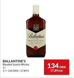 Nielsen's Discount BALLANTINE’S, DKK 134 tilbud