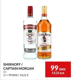Nielsen's Discount SMIRNOFF / CAPTAIN MORGAN, DKK 99 tilbud