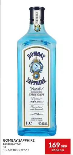 Nielsen's Discount BOMBAY SAPPHIRE, DKK 169 tilbud