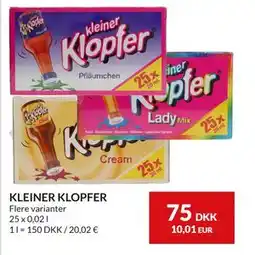 Nielsen's Discount KLEINER KLOPFER, DKK 75 tilbud
