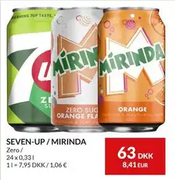 Nielsen's Discount SEVEN-UP / MIRINDA, DKK 63 tilbud