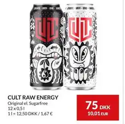 Nielsen's Discount CULT RAW ENERGY, DKK 75 tilbud