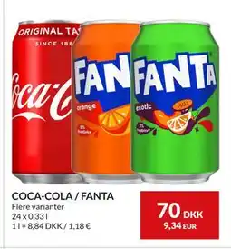 Nielsen's Discount COCA-COLA / FANTA, DKK 70 tilbud