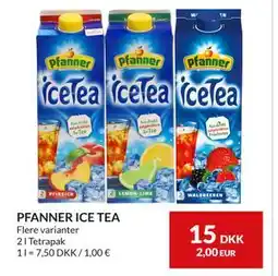 Nielsen's Discount PFANNER ICE TEA, DKK 15 tilbud