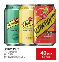 Nielsen's Discount SCHWEPPES, DKK 40 tilbud