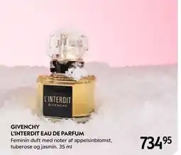 Matas GIVENCHY L'INTERDIT EAU DE PARFUM, DKK 734.95 tilbud