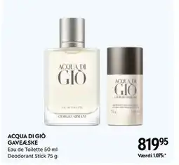 Matas ACQUA DI GIÒ GAVEÆSKE, DKK 819.95 tilbud