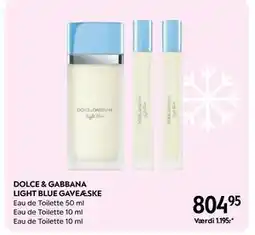 Matas DOLCE & GABBANA LIGHT BLUE GAVEÆSKE, DKK 804.95 tilbud