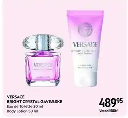 Matas VERSACE BRIGHT CRYSTAL GAVEÆSKE, DKK 489.95 tilbud