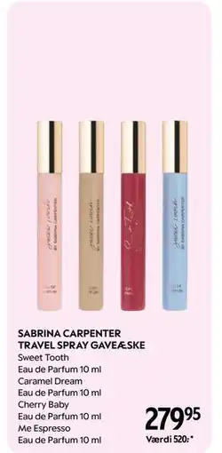 Matas SABRINA CARPENTER TRAVEL SPRAY GAVEÆSKE, DKK 279.95 tilbud