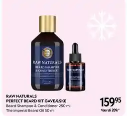 Matas RAW NATURALS PERFECT BEARD KIT GAVEÆSKE, DKK 159.95 tilbud