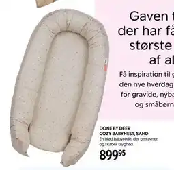 Matas DONE BY DEER COZY BABYNEST, SAND, DKK 899.95 tilbud