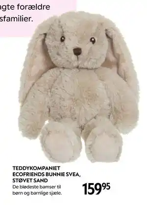 Matas TEDDYKOMPANIET ECOFRIENDS BUNNIE SVEA, STØVET SAND, DKK 159.95 tilbud