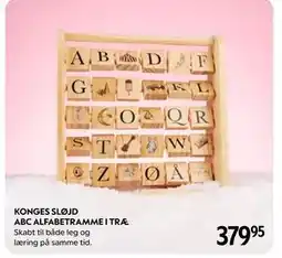 Matas KONGES SLØJD ABC ALFABETRAMME I TRÆ, DKK 379.95 tilbud
