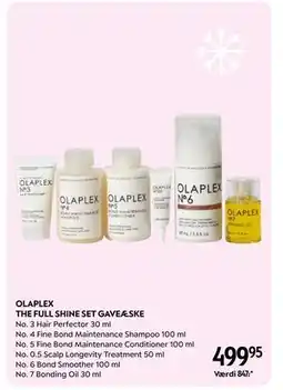 Matas OLAPLEX THE FULL SHINE SET GAVEÆSKE, DKK 499.95 tilbud