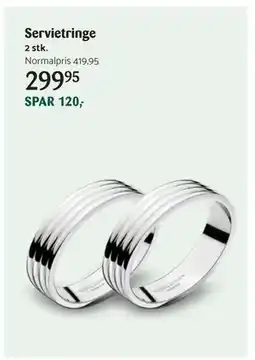 Kop & Kande Servietringe, DKK 299.95 tilbud