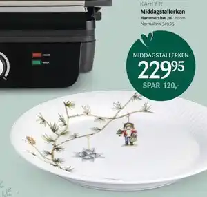 Kop & Kande Middagstallerken, DKK 229.95 tilbud