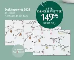 Kop & Kande Dækkeserviet 2025, DKK 149.95 tilbud
