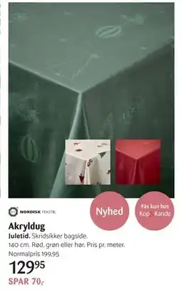 Kop & Kande Akryldug, DKK 129.95 tilbud