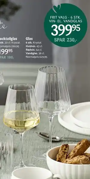 Kop & Kande Glas, DKK 399.95 tilbud