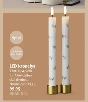 LED kronelys, DKK 99.95