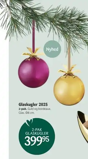 Kop & Kande Glaskugler 2025, DKK 399.95 tilbud