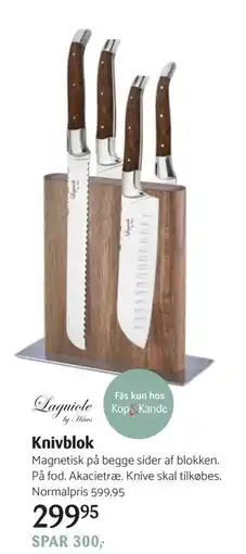 Kop & Kande Knivblok, DKK 299.95 tilbud