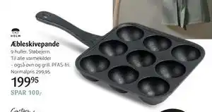 Æbleskivepande, DKK 199.95
