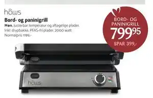 Kop & Kande Bord- og paninigrill, DKK 799.95 tilbud