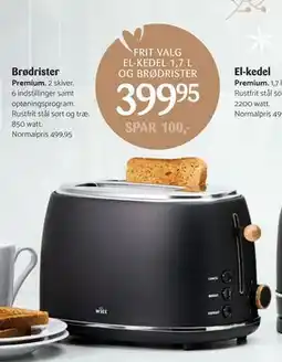 Kop & Kande Brødrister, DKK 399.95 tilbud