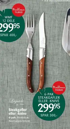 Kop & Kande Steakgafler eller -knive, DKK 299.95 tilbud