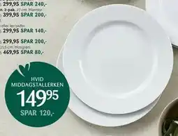 Kop & Kande HVID MIDDAGSTALLERKEN, DKK 149.95 tilbud