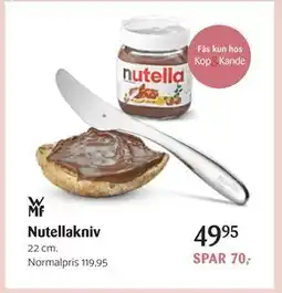 Kop & Kande Nutellakniv, DKK 49.95 tilbud