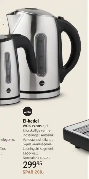 Kop & Kande El-kedel, DKK 299.95 tilbud