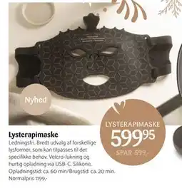 Kop & Kande Lysterapimaske, DKK 599.95 tilbud